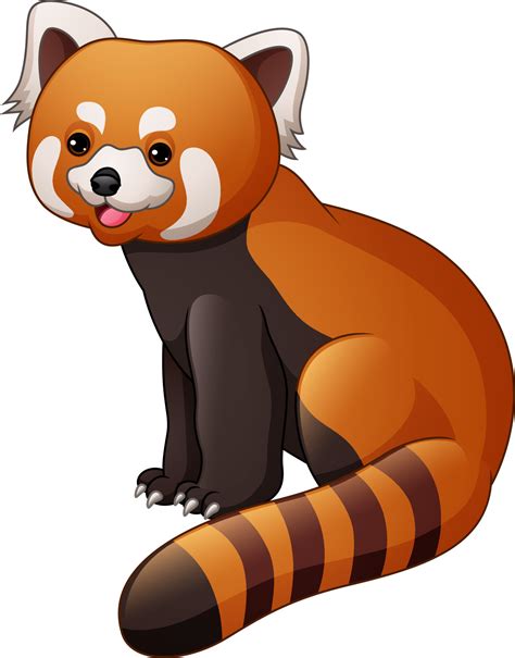 Cartoon red panda isolated on white background 8387966 Vector Art at ...