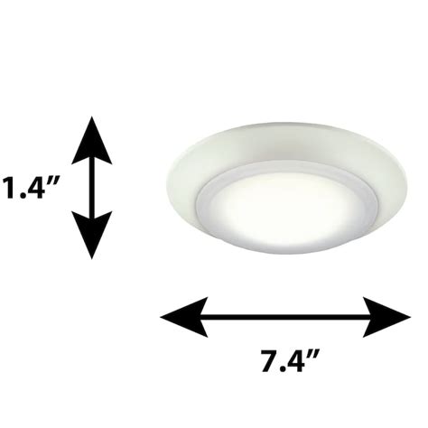 Project Source 1-Light 7.4-in Matte White LED Flush Mount Light (2-Pack ...
