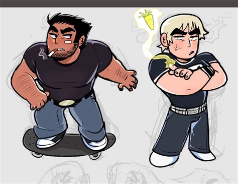 lucas lee and todd ingram (scott pilgrim and 1 more) drawn by jaime ...