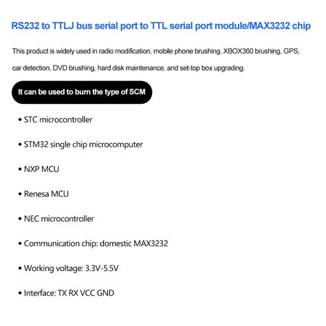 RS232 SP3232 TTL to RS232 Module RS232 to TTL Flash India | Ubuy
