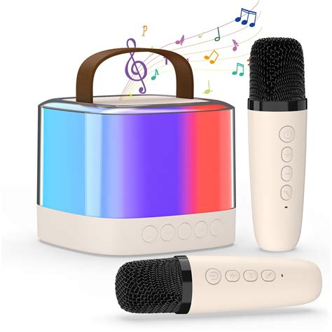 Karaoke Machines Bluetooth Portable Mini Karaoke Machine with 2 ...