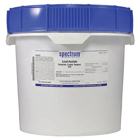 Lead Acetate,Trihydrt,Crs,Rgt,ACS,12kg - Grainger