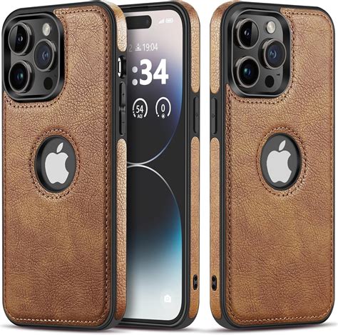 Cat Care Leather with Logo Cut for iPhone 16 Pro Max Back Cover Case ...