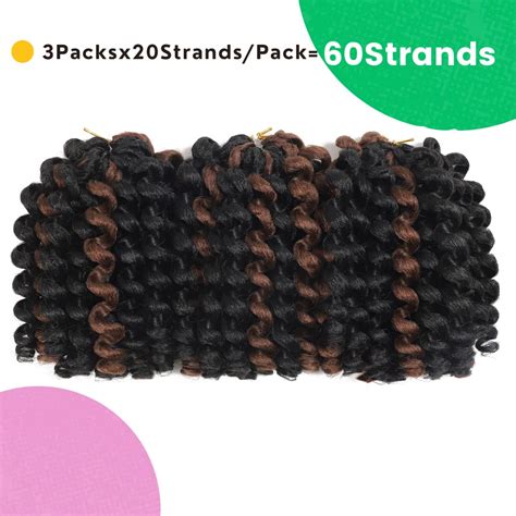 Buy Crochet Braids Hair 8 Inch 3 Pack Jamaican Bounce Wand Curl Crochet ...