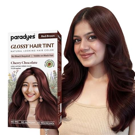 Paradyes Cherry Chocolate No Bleach Hair Tint | Glossy Hair Color ...