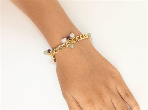 Green Aventurine, Rose Quartz, Amethyst & White Agate Bracelet – Bodh ...