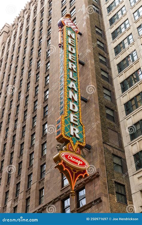 View Of The Nederlander Theatre Building With The Upcoming Wicked ...