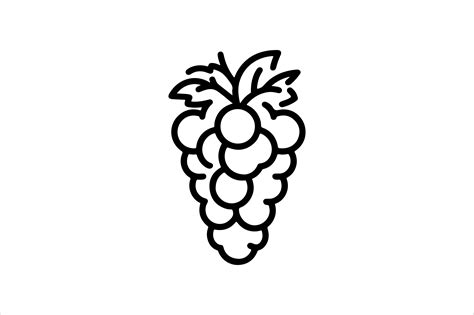 Grape Outline Vector Clipart . Graphic by SKShagor Barmon · Creative Fabrica