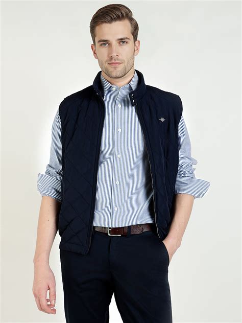 Shop Gant Men Slim Blue Striped Poplin Shirt - GANT India