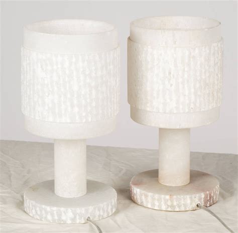 Spanish Vintage Pair of Alabaster Table Lamps at 1stDibs