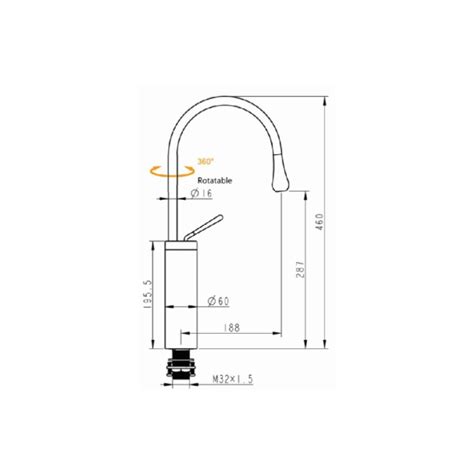 Simoll Table Mounted Pull-Down Kitchen Sink Mixer Cruze SM-4015 with ...