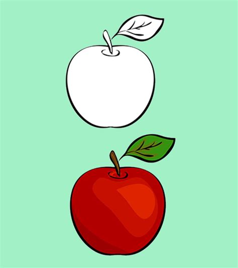 How To Draw An Apple For Kids: Easy Step-By-Step Tutorial
