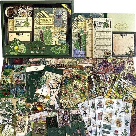 KLVS Vintage Scrapbook Stickers Pack for Art Journaling Bullet Junk ...