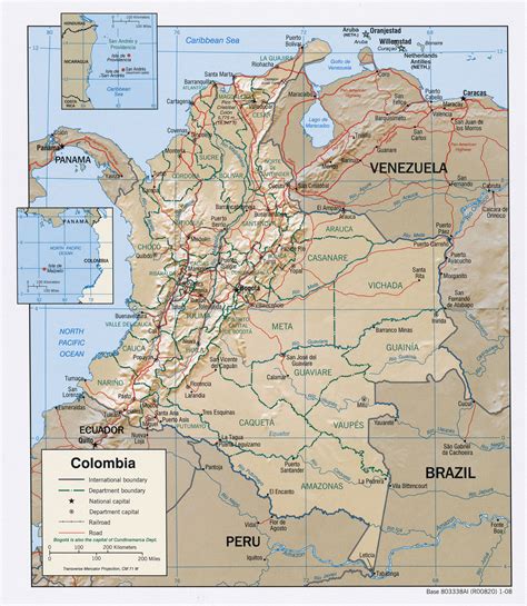 Map of Colombia - Colombian map