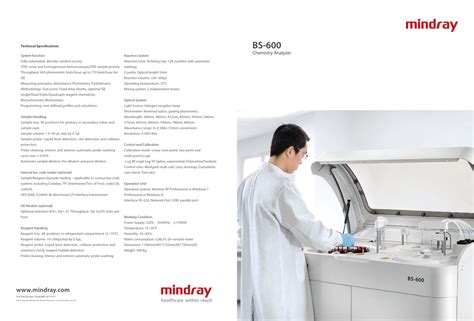 BS-600 Chemistry Analyzer & Reagents - Mindray India