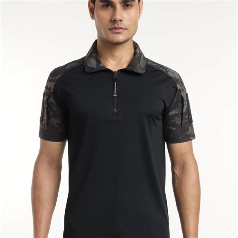 Black Multicam Half Sleeves Tactical T-Shirt | MountMiller®