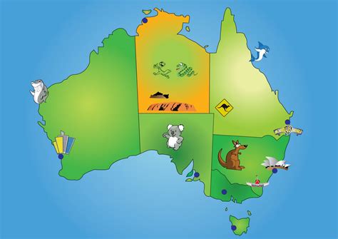 blank australia map for kids