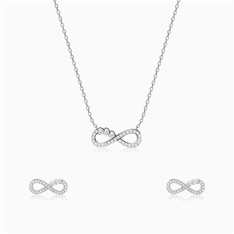 Silver Infinity Heart Set – GIVA