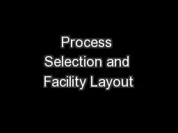 Process Selection and Facility Layout 的图像结果