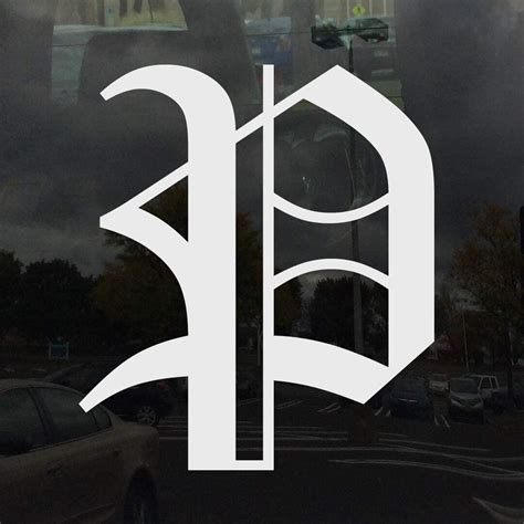 Old English Letter P - Vinyl Decal for Outdoor Use on Cars, ATV, Boats ...