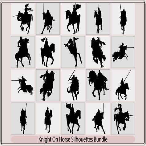 Silhouette Of Knight On Horse