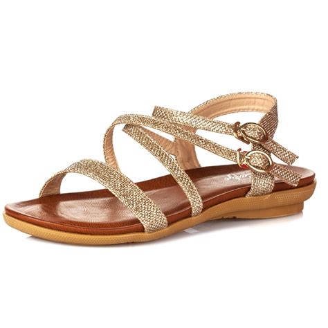Buy Vero Couture Women's Golden Strap Flats Gold PU - 7 UK at Amazon.in