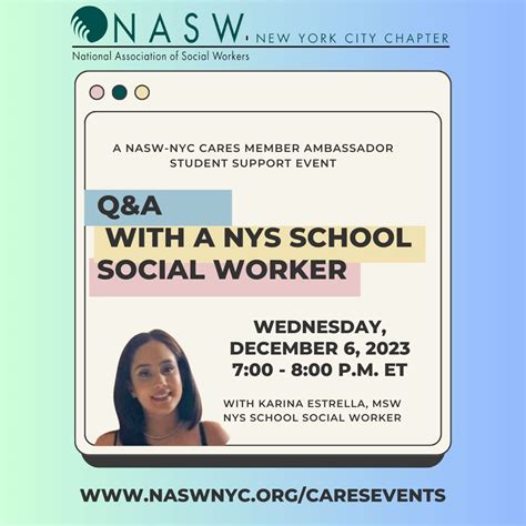 A NASW-NYC CARES Member Ambassador Student Support Event: Q&A with a ...