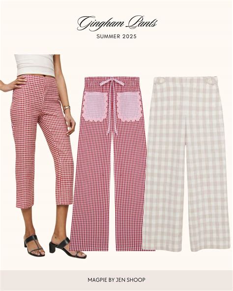 gingham pants womens