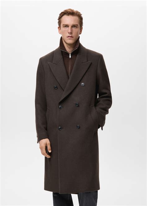 Manteau croisé oversize - Homme | MANGO Maroc