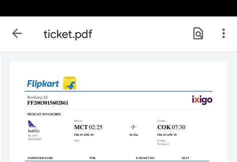 Flipkart — flight tickets cancellation