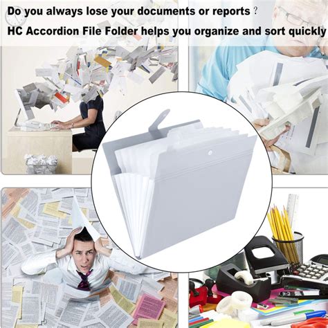 NISUN 8 Pocket Expanding File Folder Letter A4 (Fits A4 Paper) Paper ...