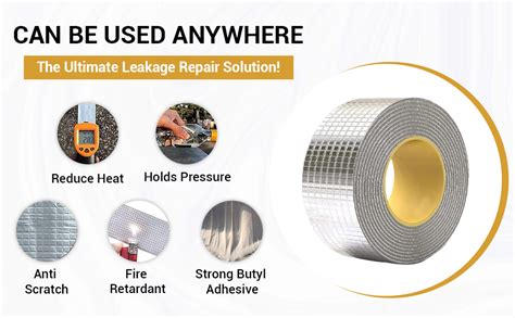 Tree Fit Adhesive Waterproof Permanent Repair Aluminum Butyl Tape Foil ...