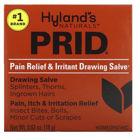 Hyland's Naturals, Prid, Pain Relief & Irritant Drawing Salve, 0.63 oz ...