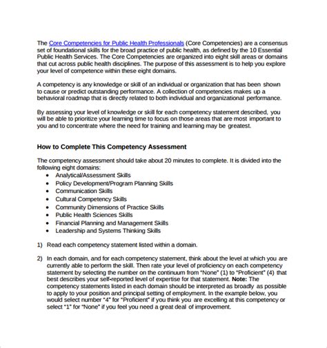 Image result for Competency Assessment Sample