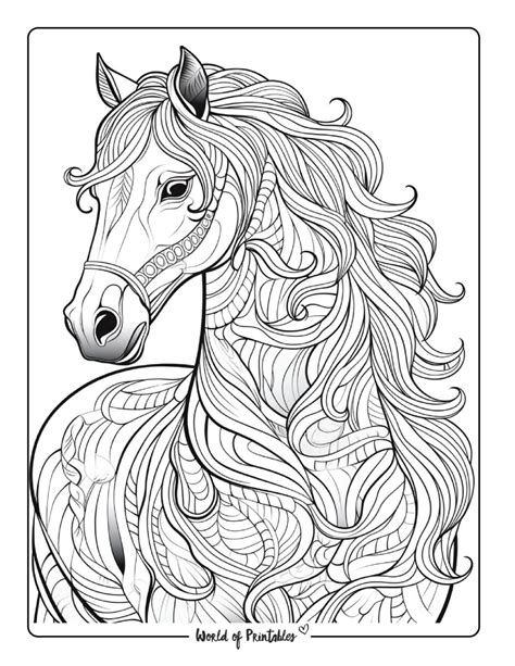 Horse Coloring Pages For Kids & Adults - World of Printables