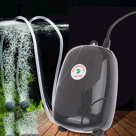 RS Electrical RS-390 Aquarium Two Way Air Pump | Power: 5w | Flow: 3.5 ...