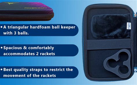 Buy Powerkraft Table Tennis Hard EVA Racket Cover CASE, Pink Online at ...