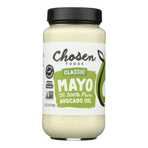 Chosen Foods Avocado Oil Mayonnaise – Traditional, Non-GMO, 24 fl oz ...