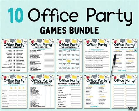 Office Party Games Bundle Work Party Games Fun Printable - Etsy UK