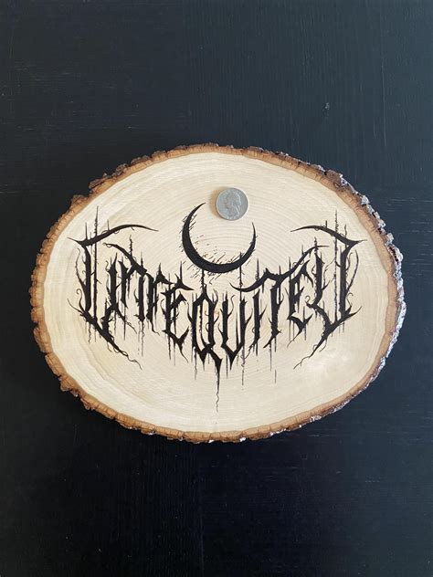 My first metal band logo. Details and story in the comments. : r/Pyrography
