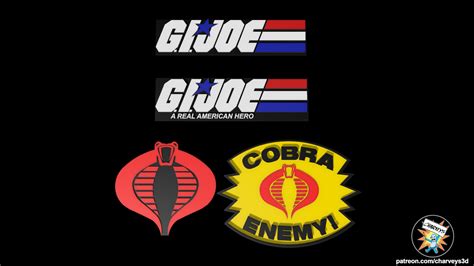 STL file G. I. Joe and Cobra Logos/Emblems 👾 ・3D printer design to ...