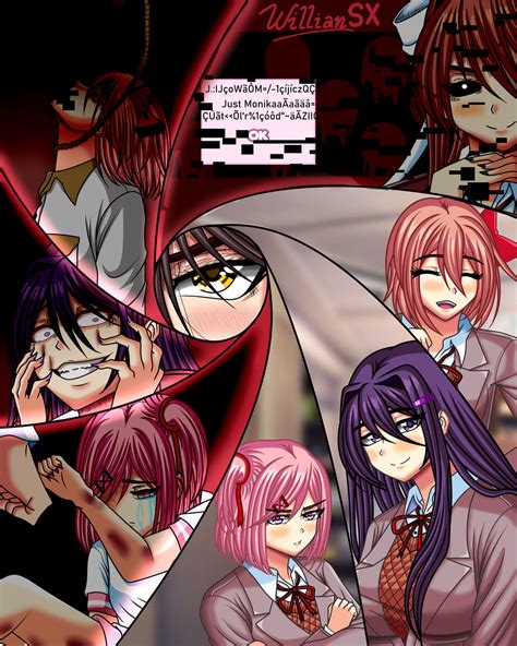 Just Monika... (ddlc fanart) by WillianXS on DeviantArt