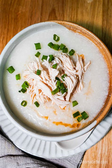 Rice Cooker Chicken Porridge (congee / bubur ayam) - Nomadette
