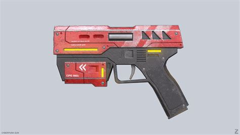 3D model Cyberpunk gun VR / AR / low-poly | CGTrader