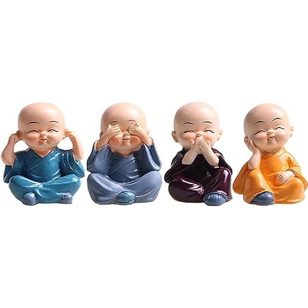 UZHOPM Resin Cute Kongfu Monk Car Interior Display Decoration Car ...