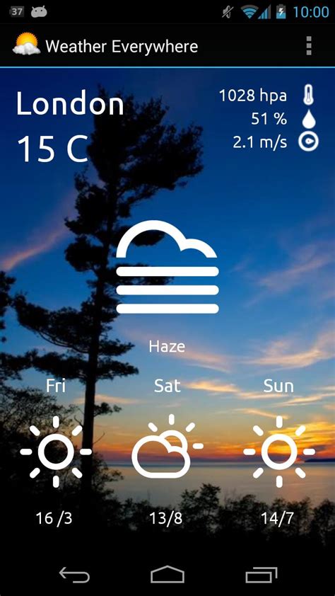 Local Weather App 的图像结果