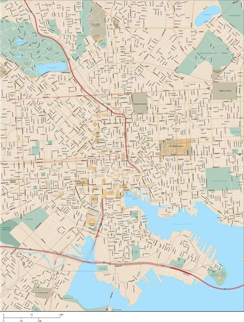 Map Of Downtown Baltimore City