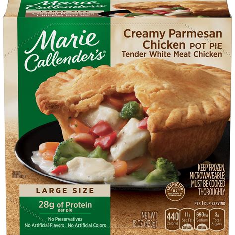 Marie Callender's Creamy Parmesan Chicken Pot Pie Frozen Meal, 15 oz ...