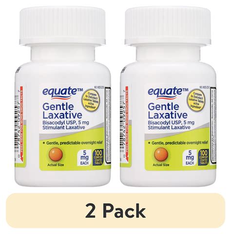 (2 pack) Equate Bisacodyl USP Constipation Relief Gentle Laxative ...