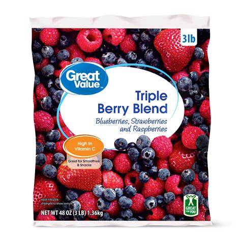 Great Value Triple Frozen Berry Mix, 48 oz - Walmart.com - Walmart.com